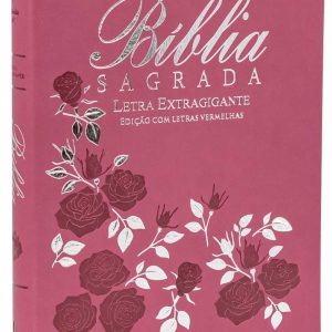 Biblia Sagrada (ARC) Letra Extra Gigante - Pink c/ Indice Letras Vermelhas