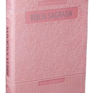Biblia Sagrada (ARA) Letra Gigante - Rosa Renda c/ Indice